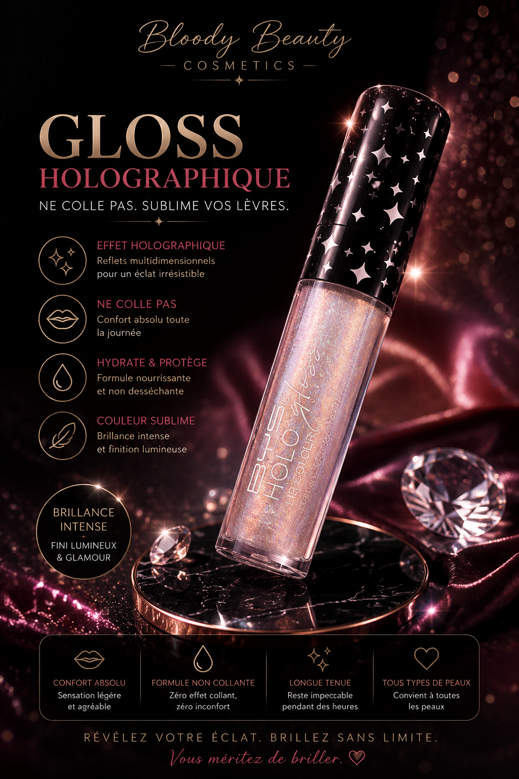Gloss holographique